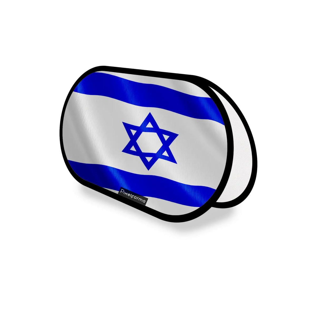 Support publicitaire ovale drapeau israël léger facile à poser