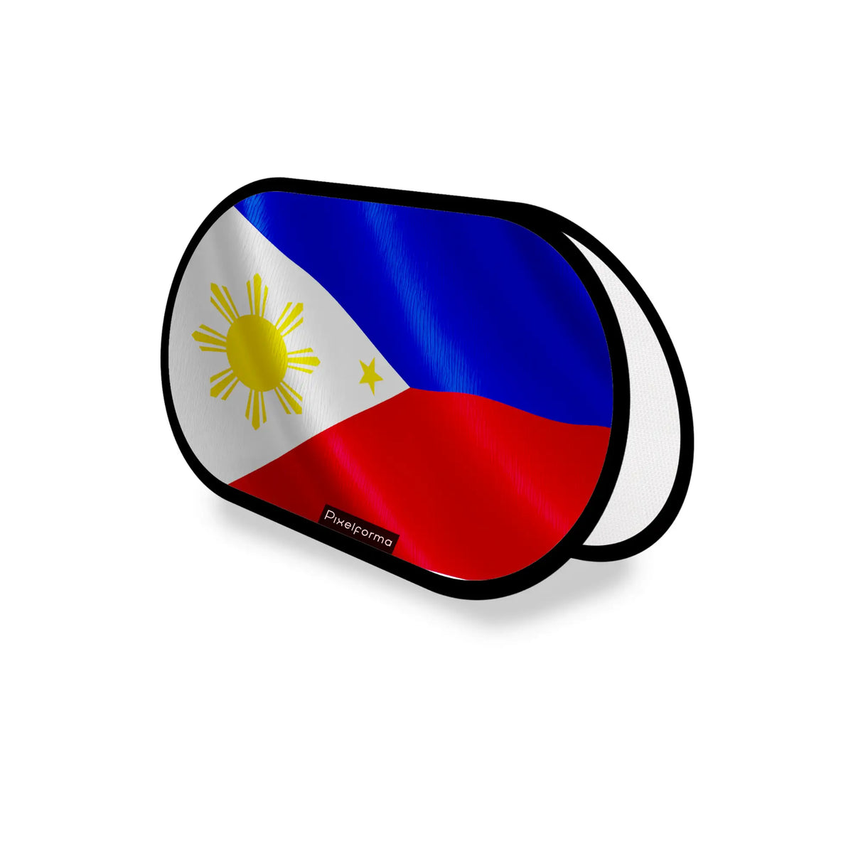 Support publicitaire ovale drapeau philippines léger facile
