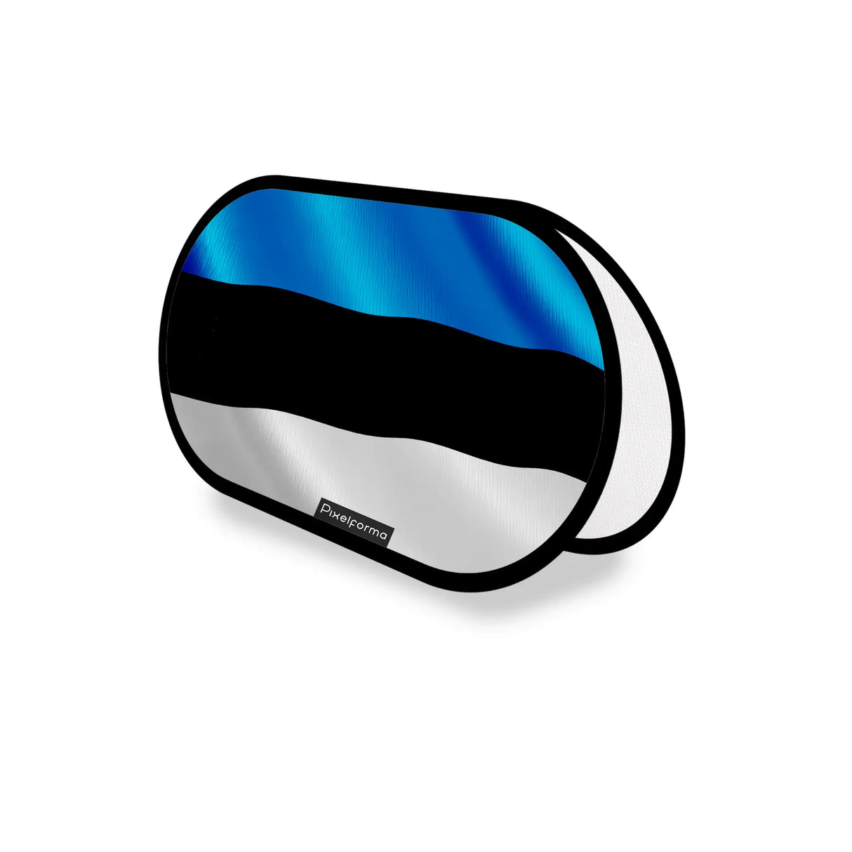 Support publicitaire ovale estonie léger facile à installer