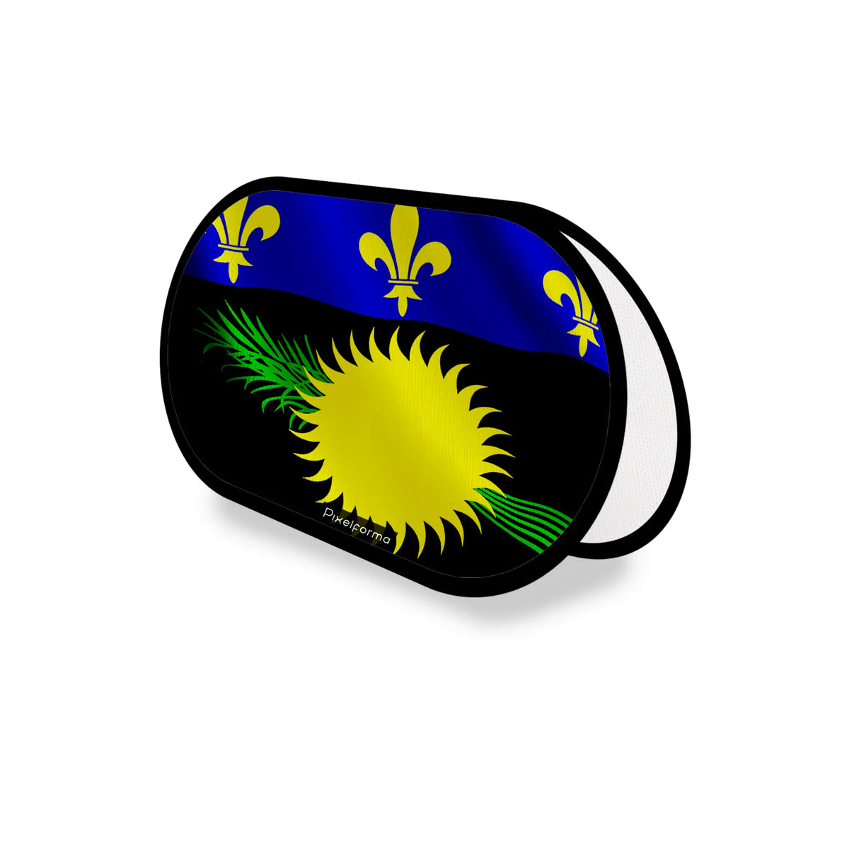 Support publicitaire ovale guadeloupe fil d’acier épais