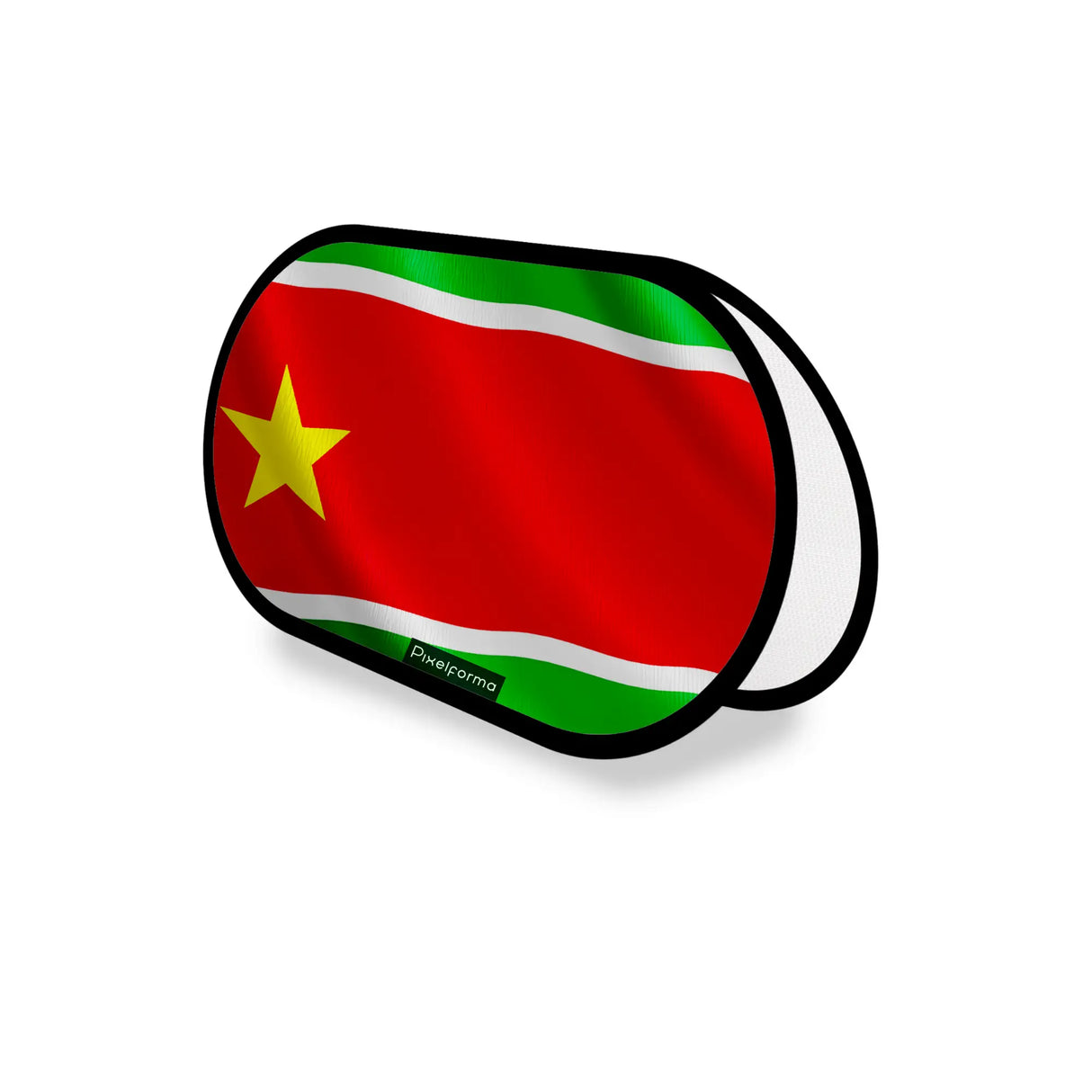 Support publicitaire ovale guadeloupe léger facile à installer