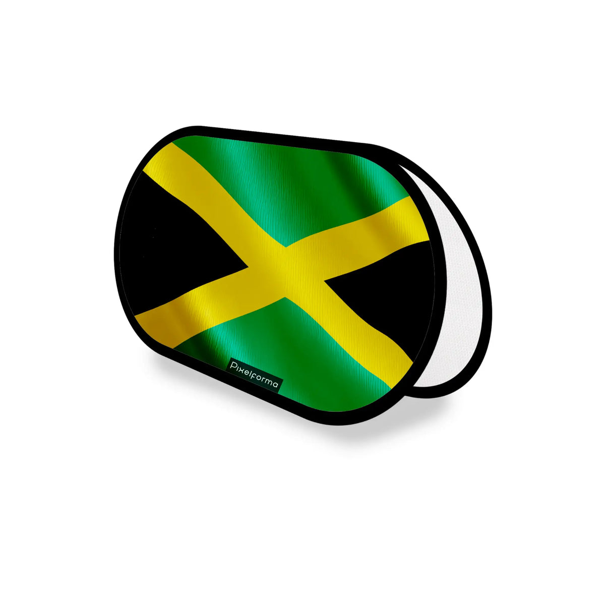 Support publicitaire ovale jamaïque léger facile à installer