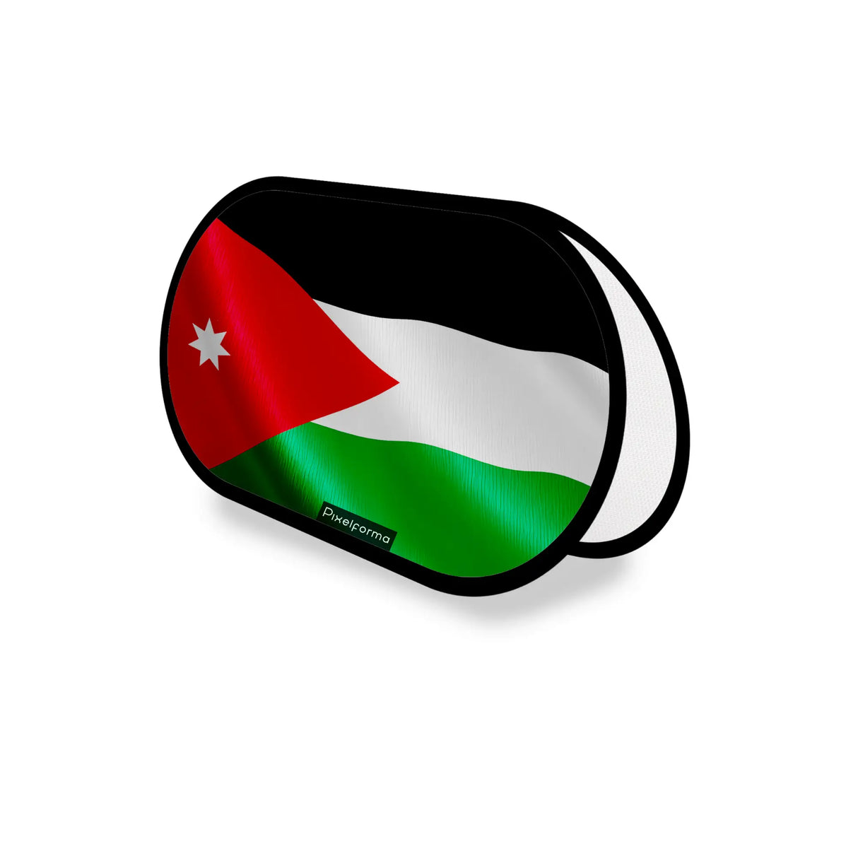 Support publicitaire ovale jordanie léger facile à installer