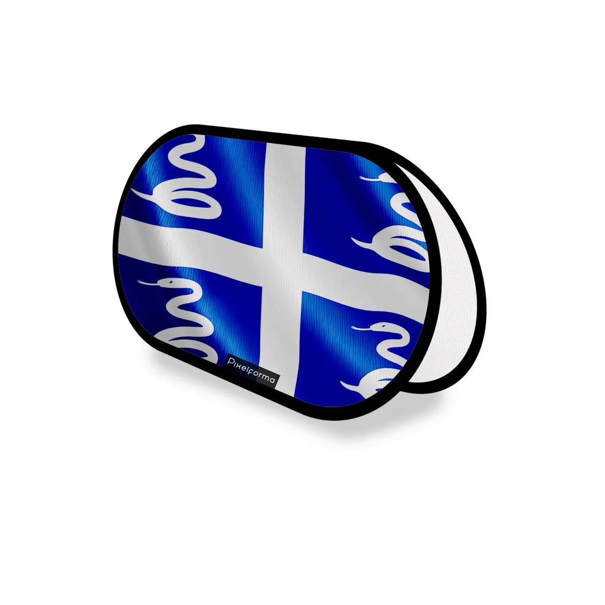 Support publicitaire ovale martinique léger et facile à installer