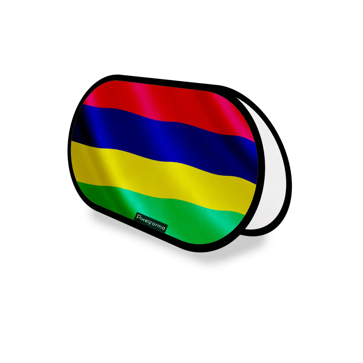 Support publicitaire ovale maurice léger facile à installer