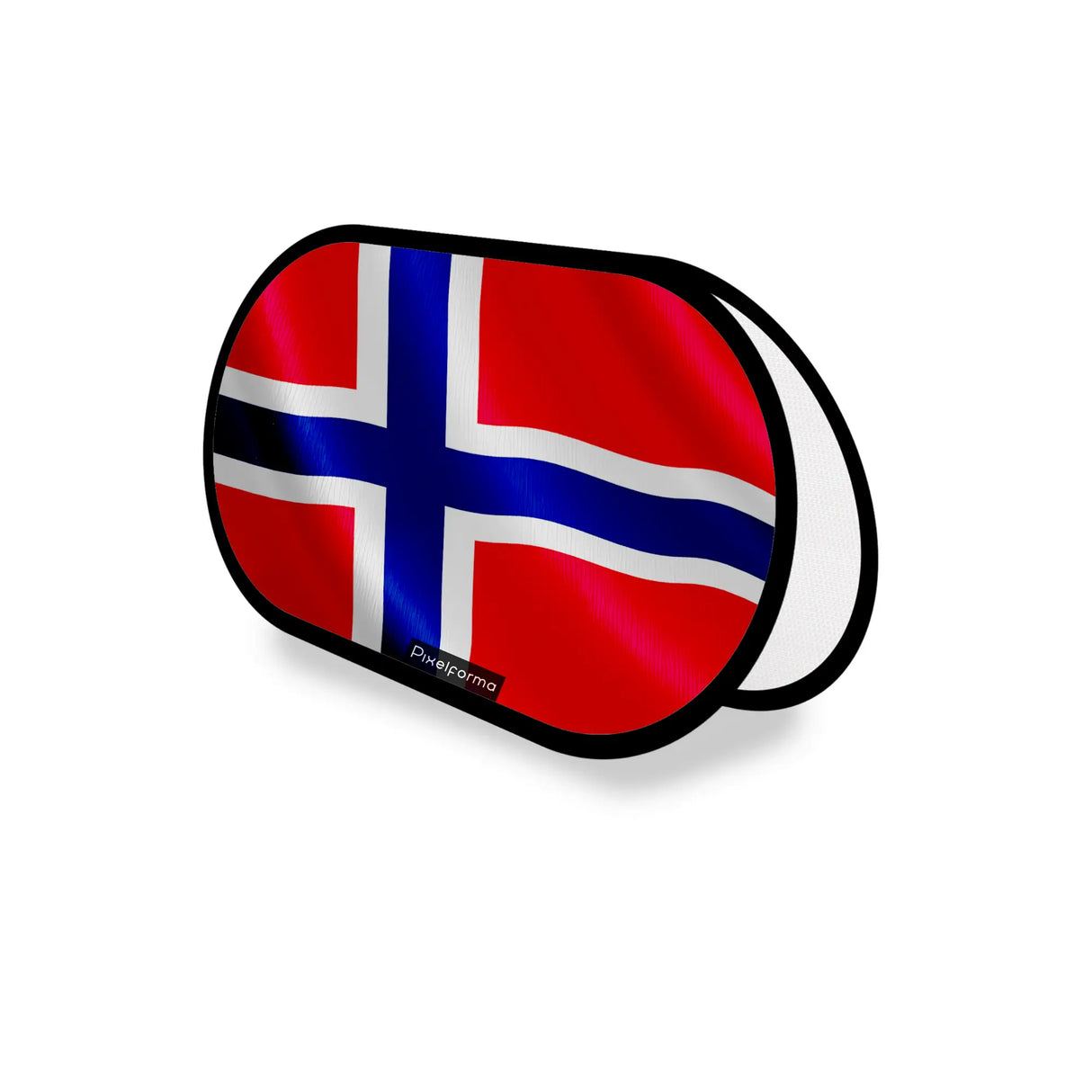 Support publicitaire ovale norvège léger facile à installer