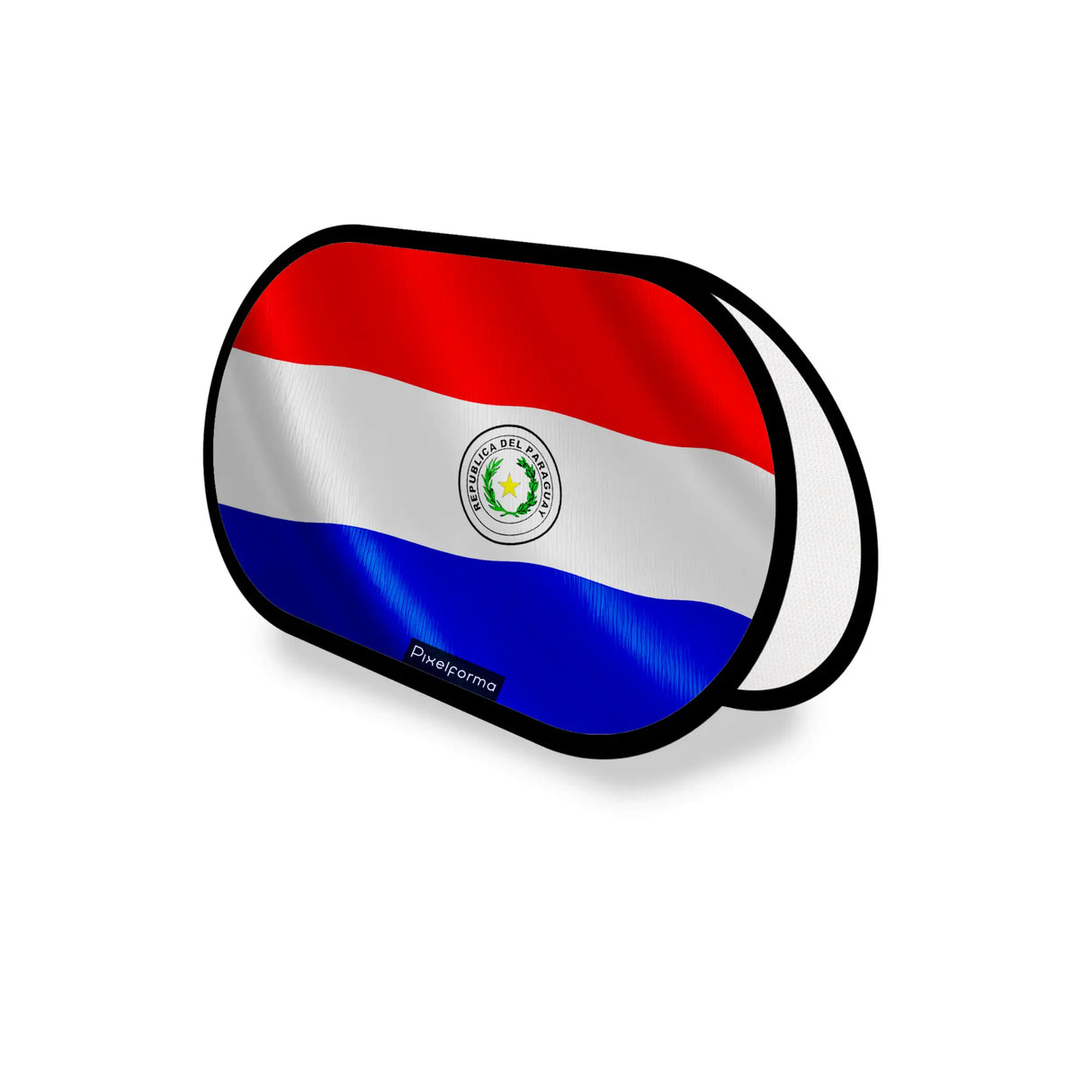 Support publicitaire ovale paraguay léger facile à installer