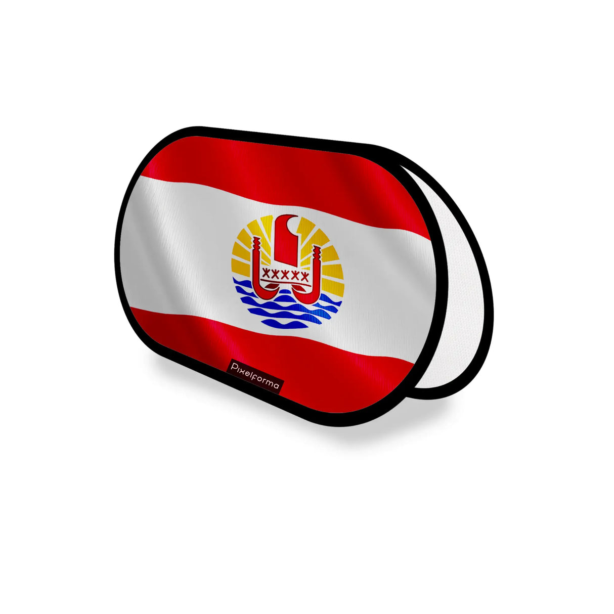 Support publicitaire ovale polynésie française léger installable