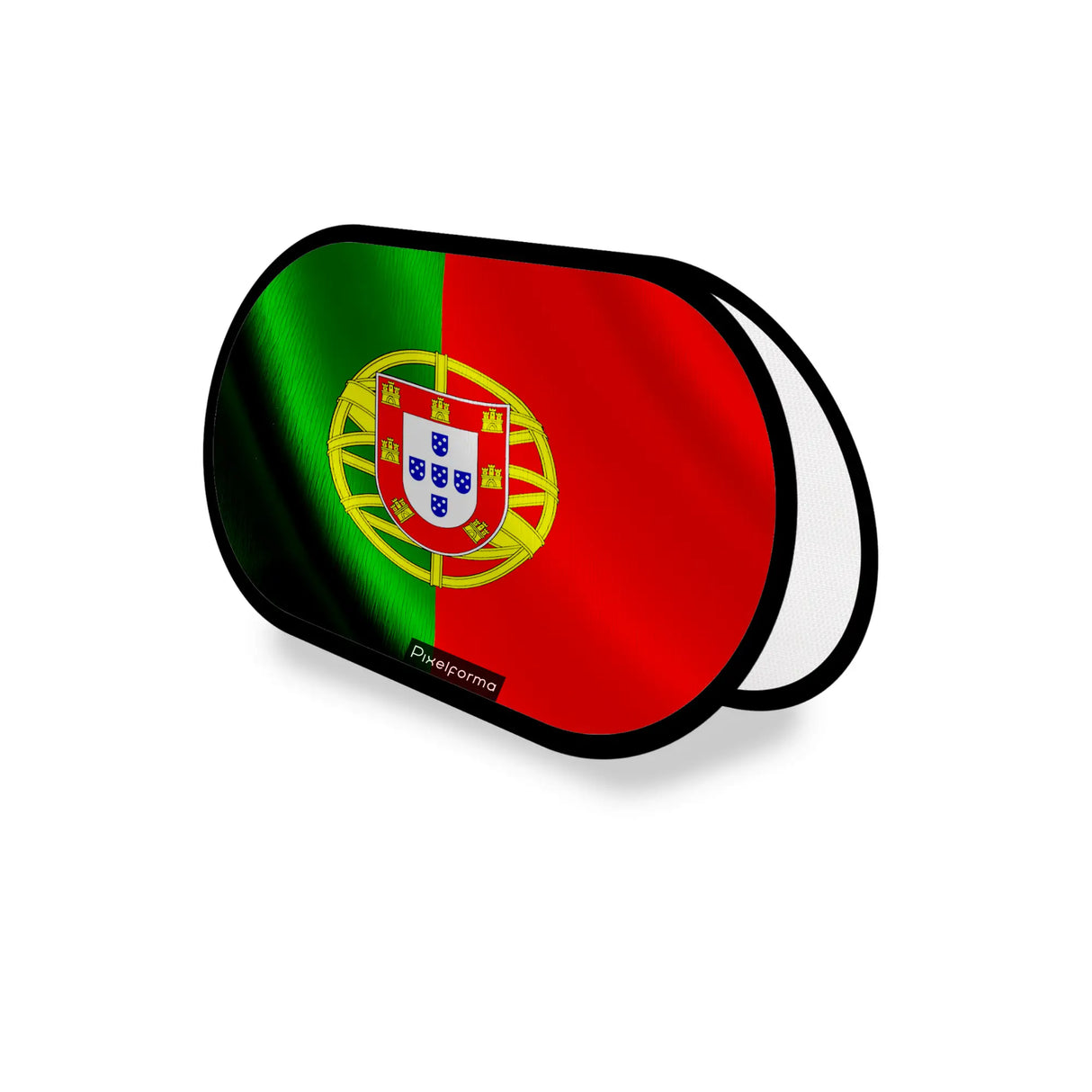 Support publicitaire ovale portugal léger facile à installer
