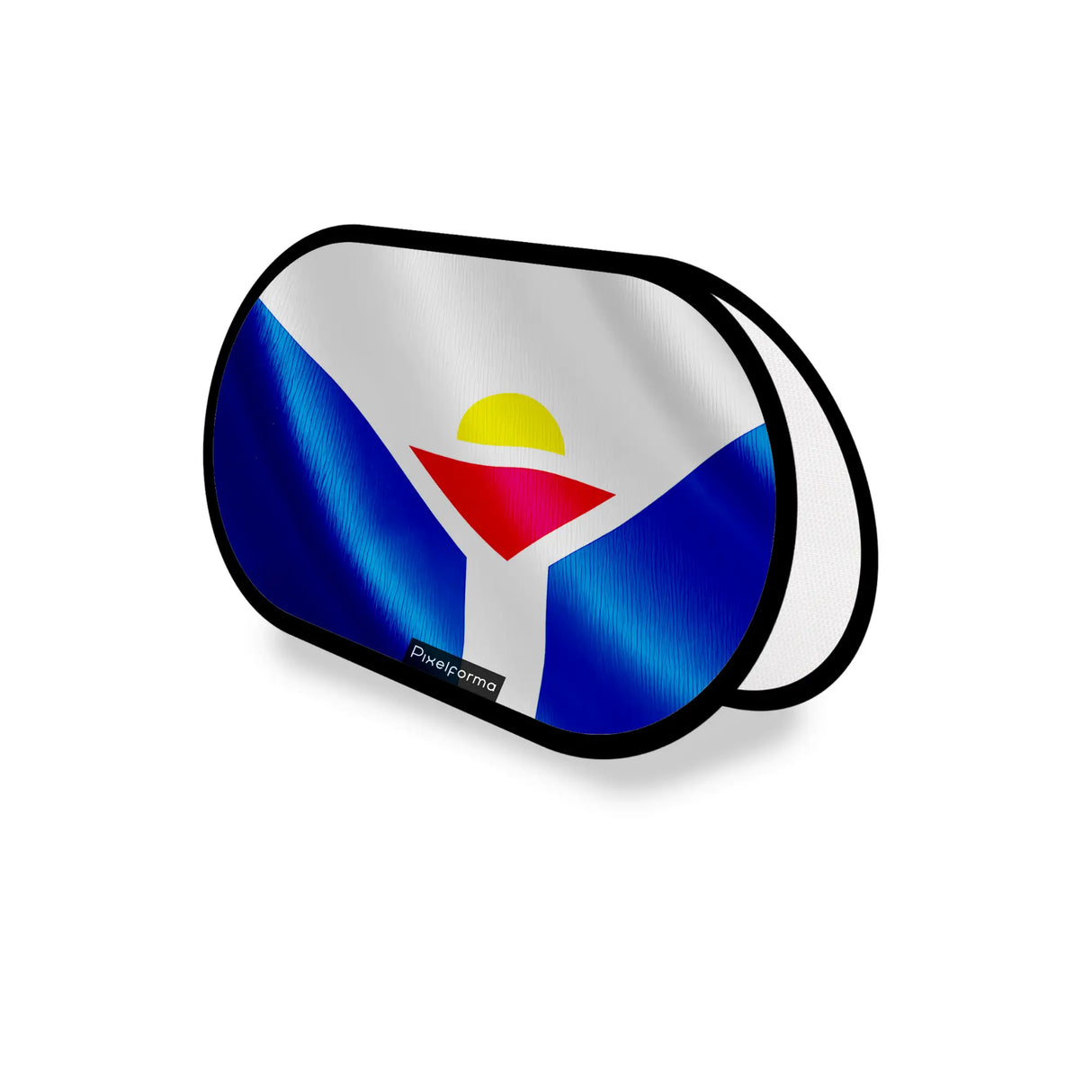 Support publicitaire ovale saint-martin léger facile à installer