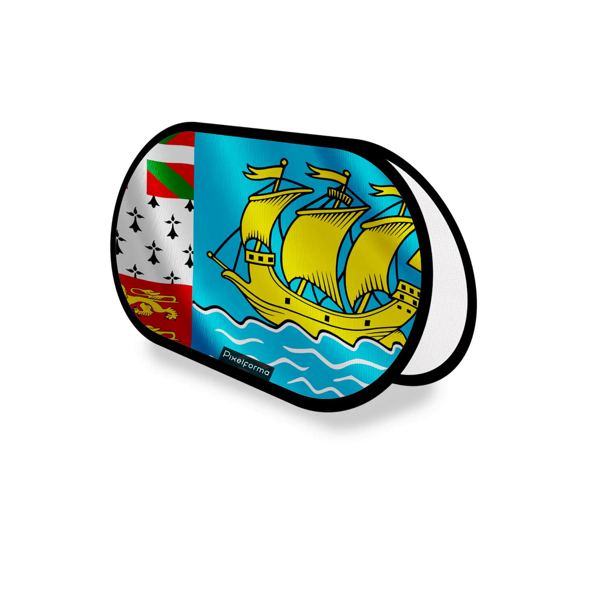 Support publicitaire ovale saint-pierre-et-miquelon léger