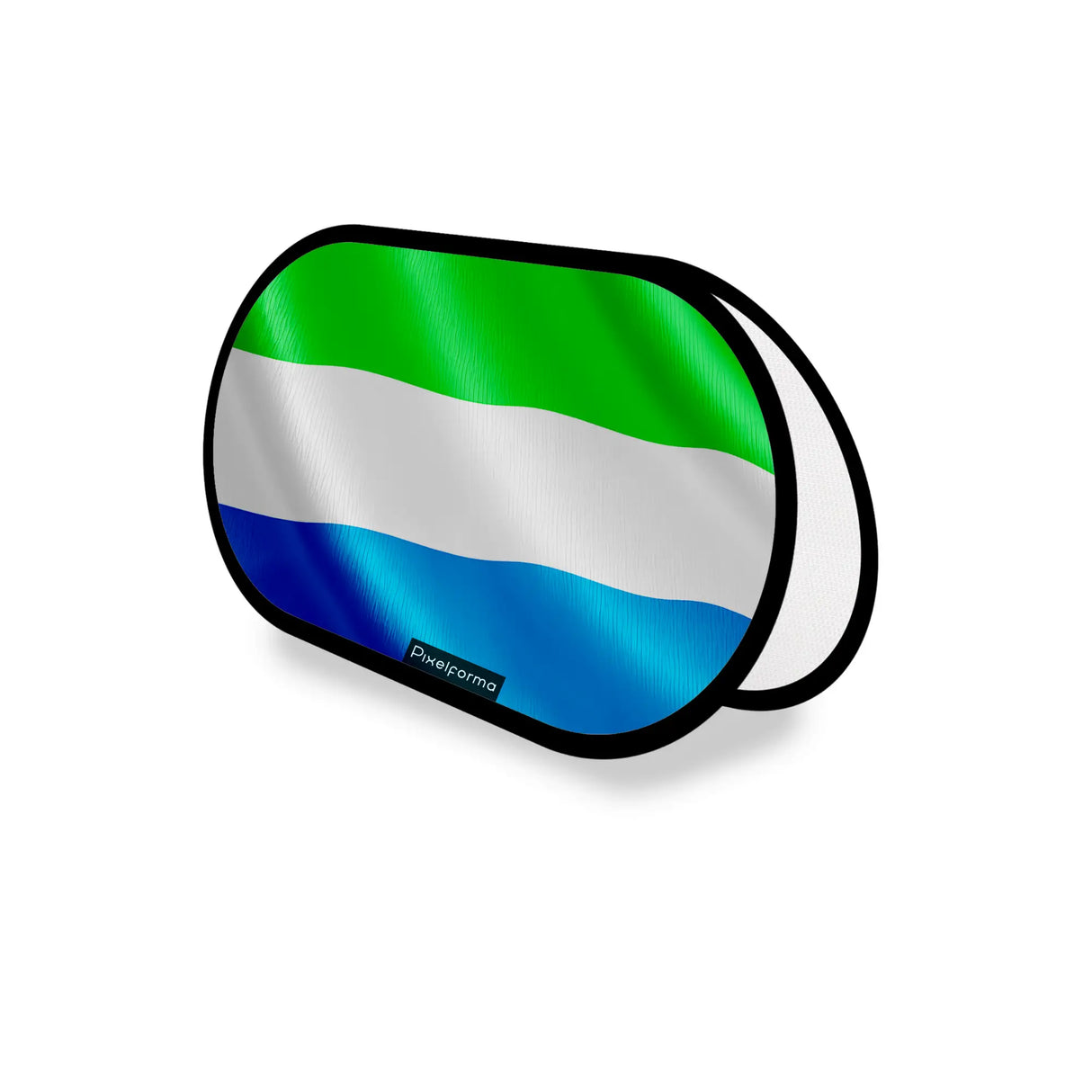 Support publicitaire ovale sierra leone léger facile à installer