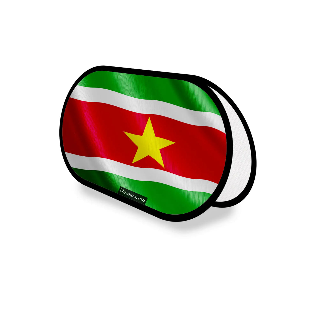 Support publicitaire ovale suriname léger facile à installer