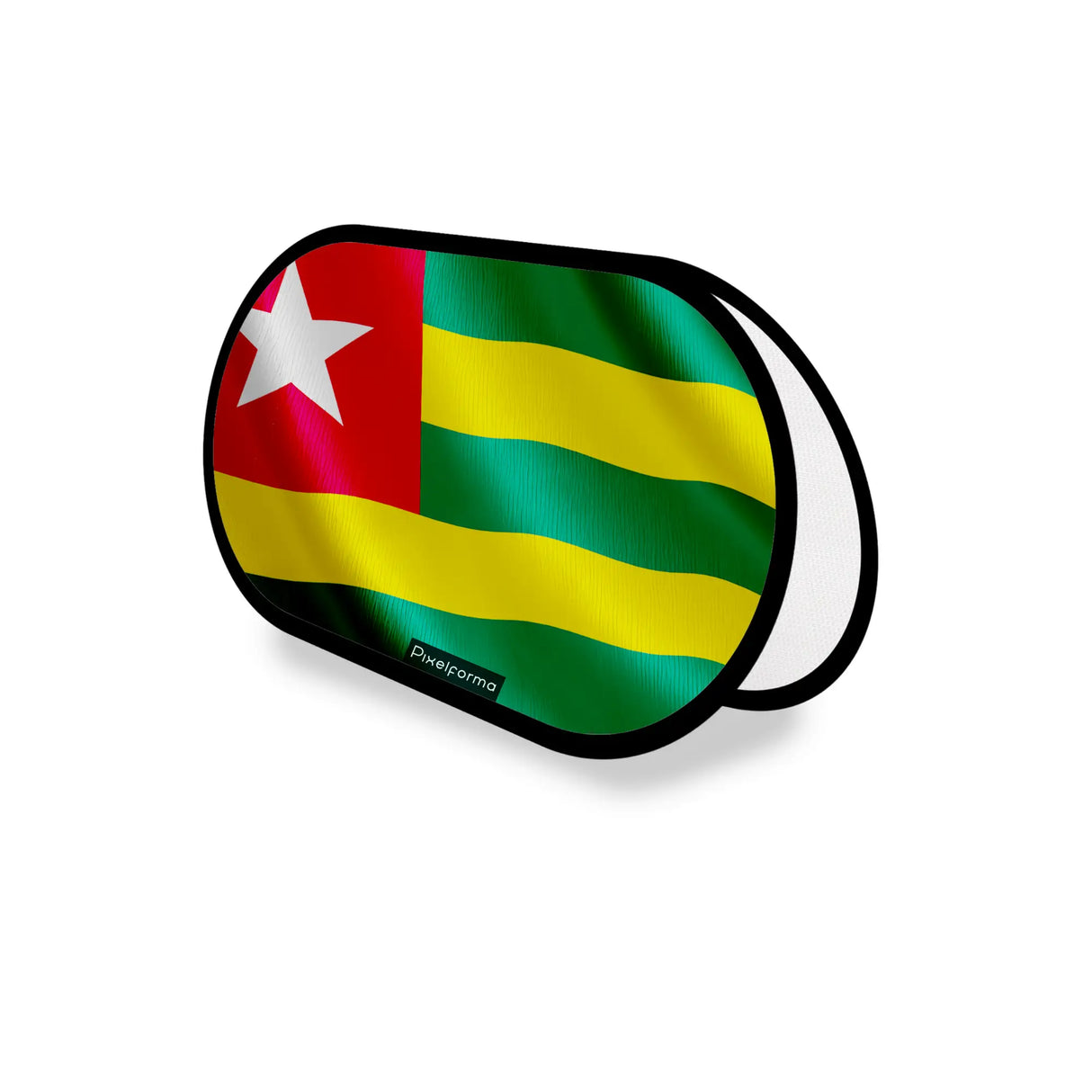 Support publicitaire ovale togo léger facile à installer