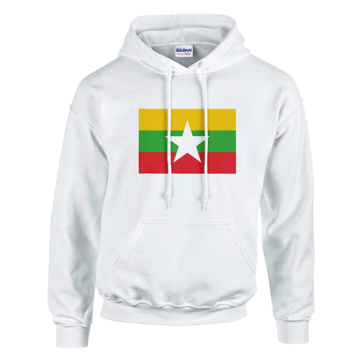 Sweat à capuche birmanie coton mélangé broderie couleur