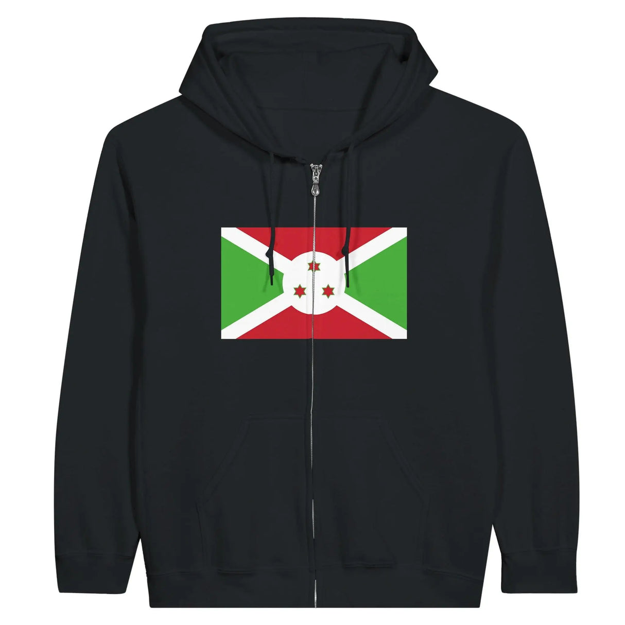 Sweat à capuche burundi coton mélangé broderie drapeau