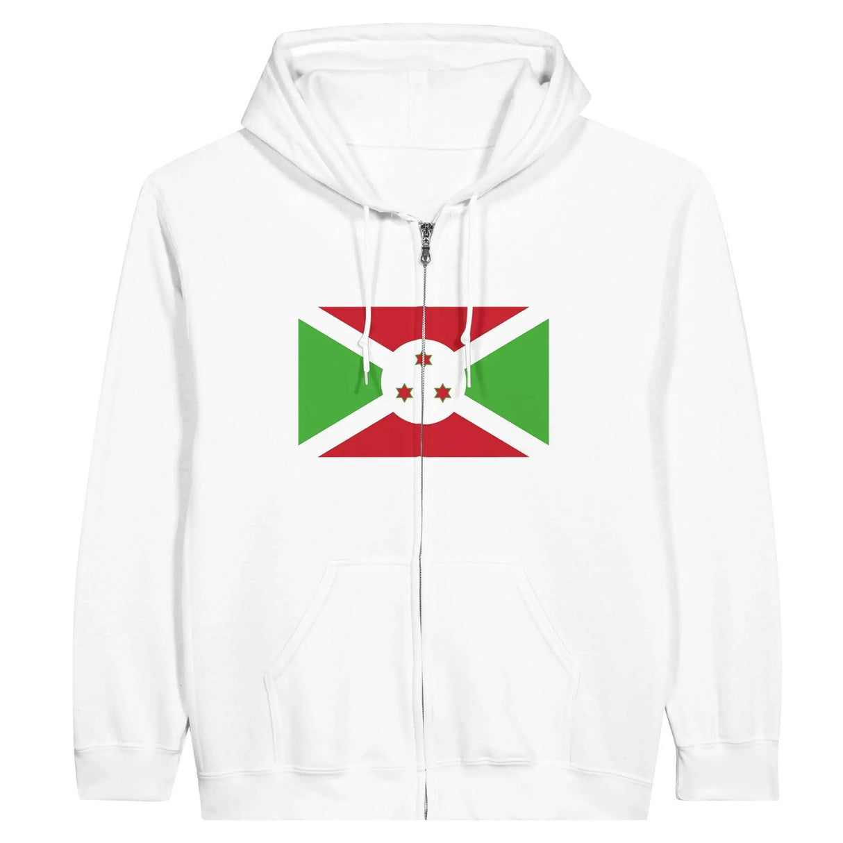 Sweat à capuche burundi coton mélangé broderie drapeau