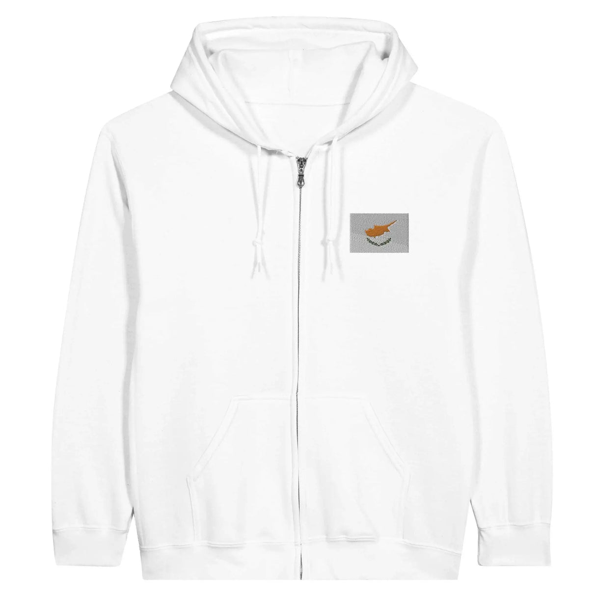 Sweat à capuche chypre coton mélangé broderie couleur