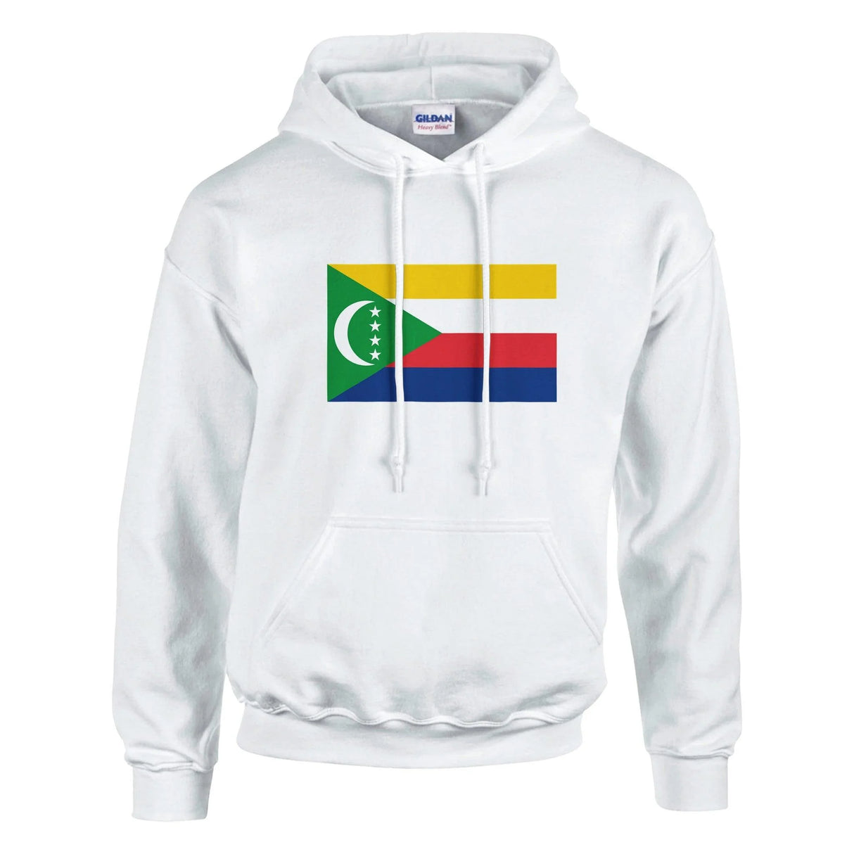 Sweat à capuche comores coton mélangé broderie couleur