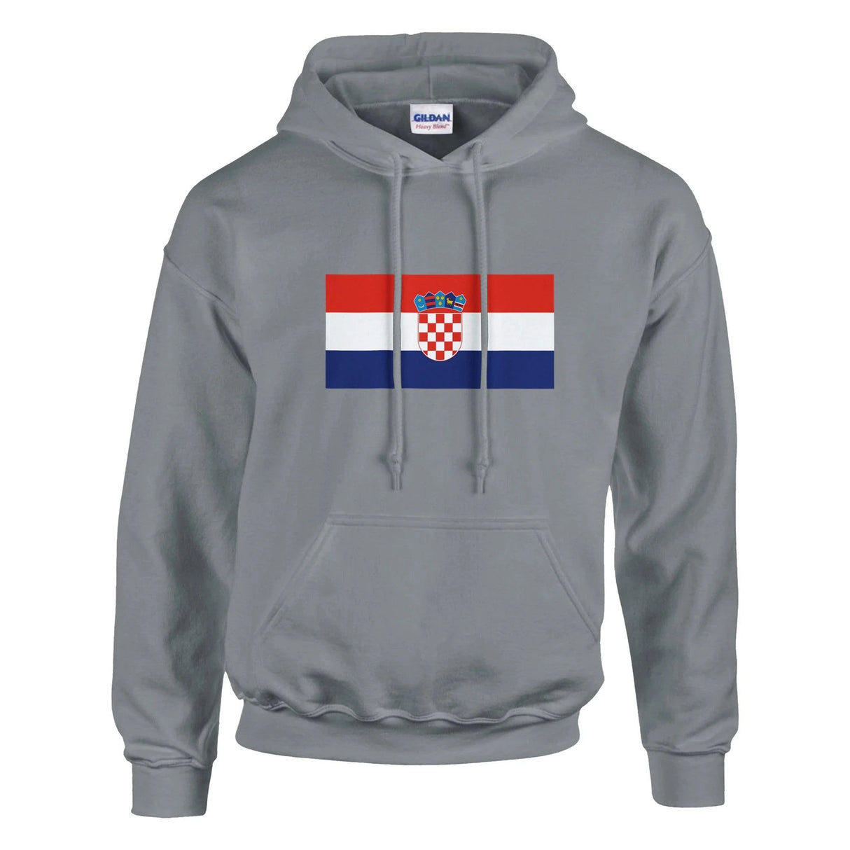 Sweat à capuche croatie coton mélangé broderie patriote