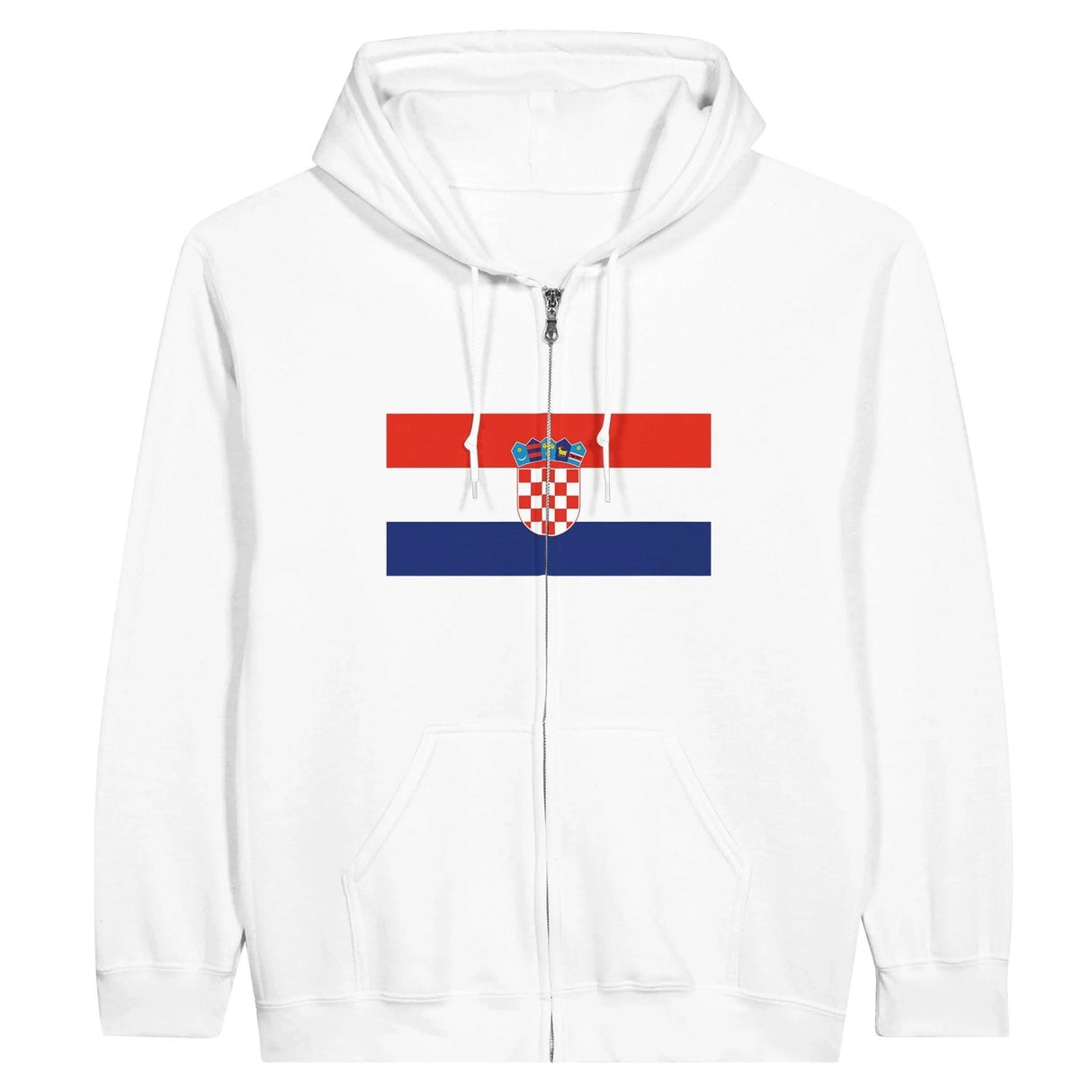 Sweat à capuche croatie coton mélangé fermeture éclair