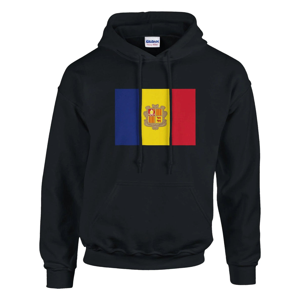 Sweat à capuche drapeau andorre coton mélangé broderie
