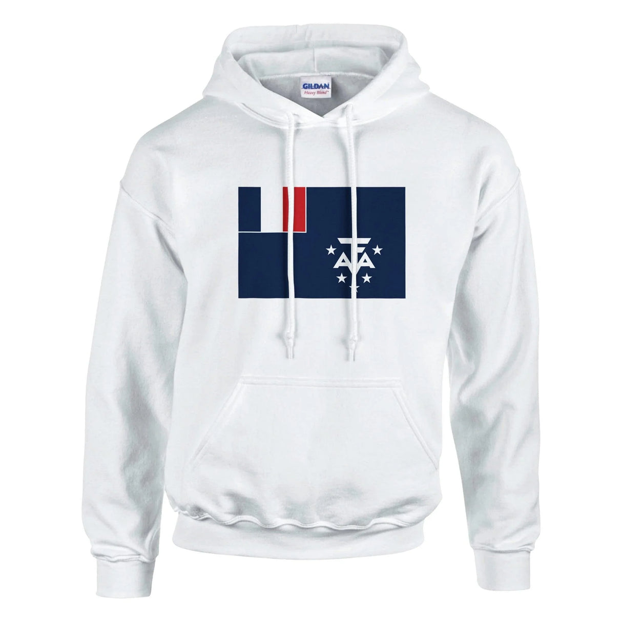 Sweat à capuche drapeau antarctique française coton mélangé