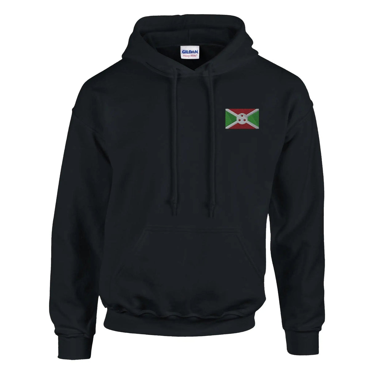 Sweat à capuche drapeau burundi coton mélangé brodé