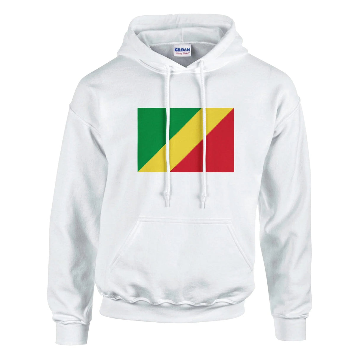 Sweat à capuche drapeau congo coton mélangé broderie
