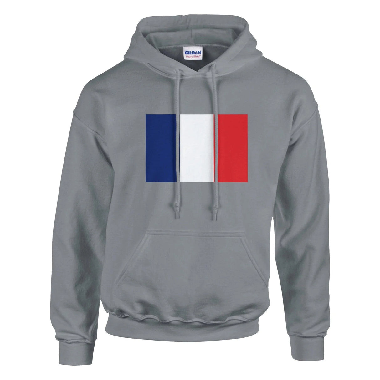 Sweat à capuche drapeau france coton mélangé brodé