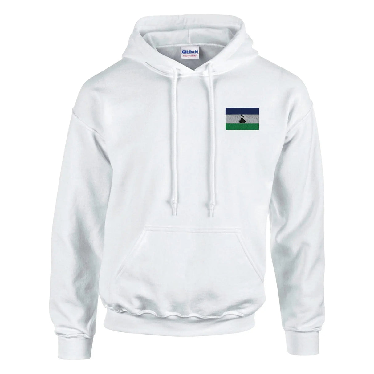 Sweat à capuche drapeau lesotho coton mélangé brodé