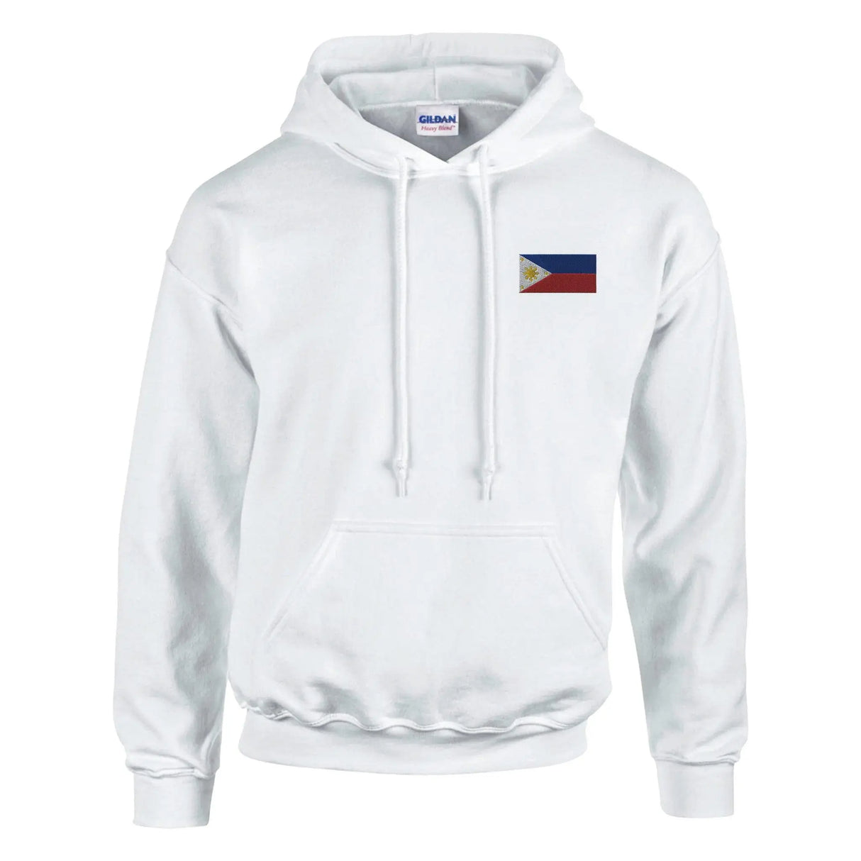 Sweat à capuche drapeau philippines coton brodé durable