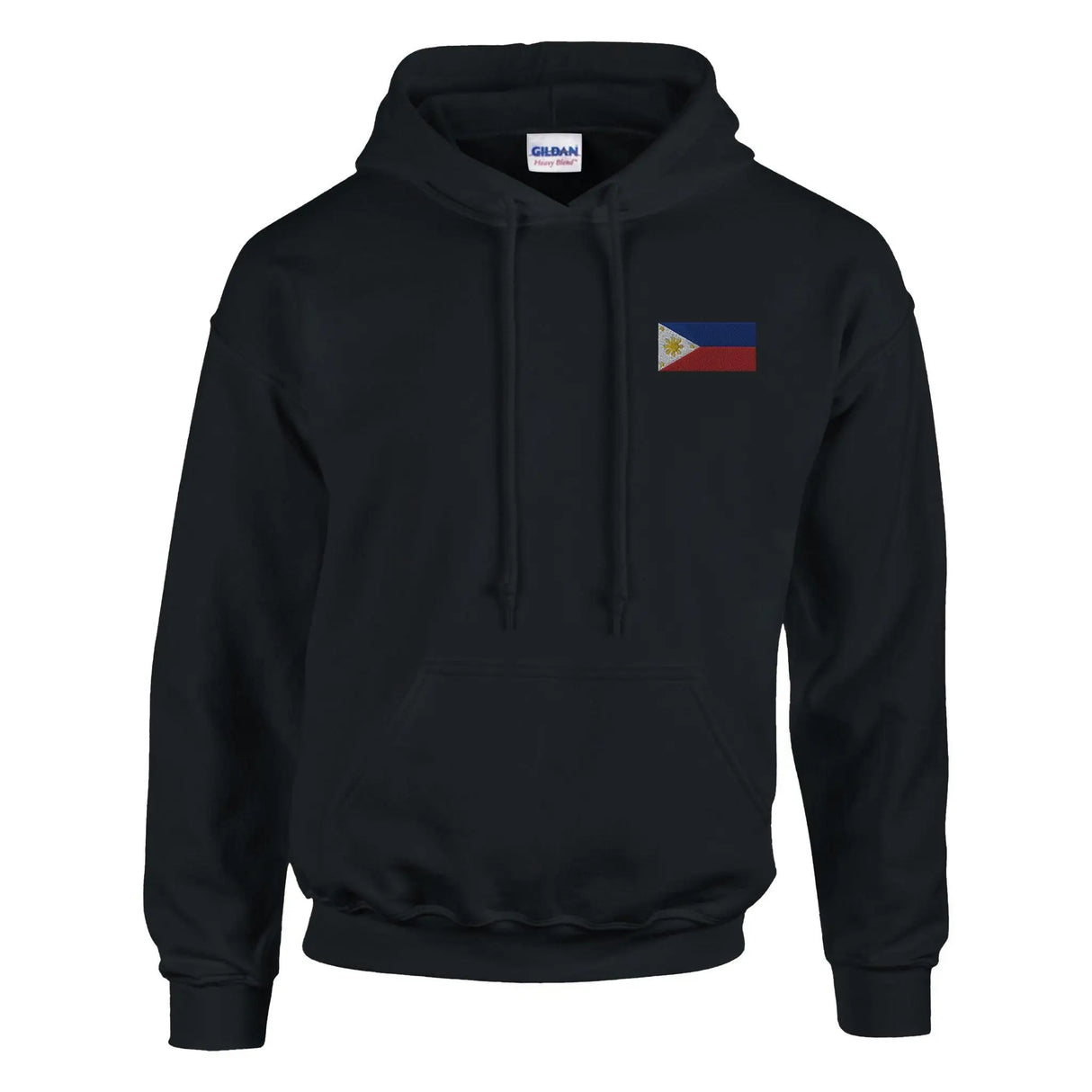 Sweat à capuche drapeau philippines coton brodé durable