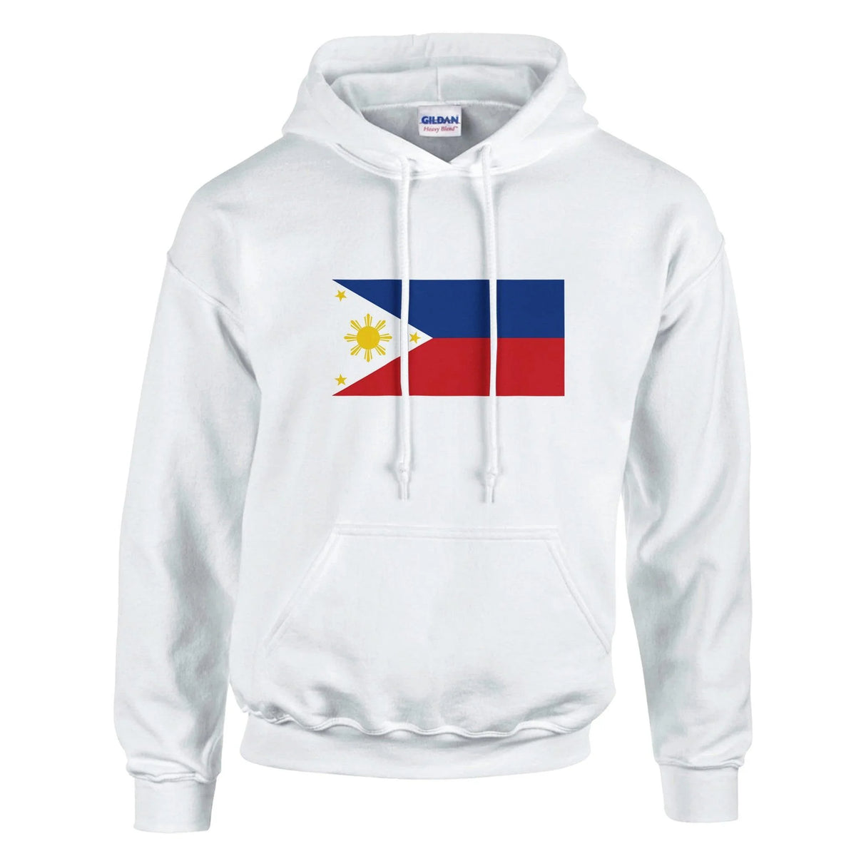 Sweat à capuche drapeau philippines coton mélangé brodé