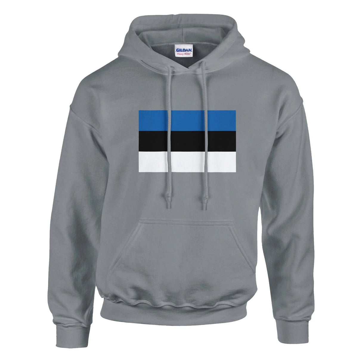 Sweat à capuche estonie coton mélangé broderie couleur