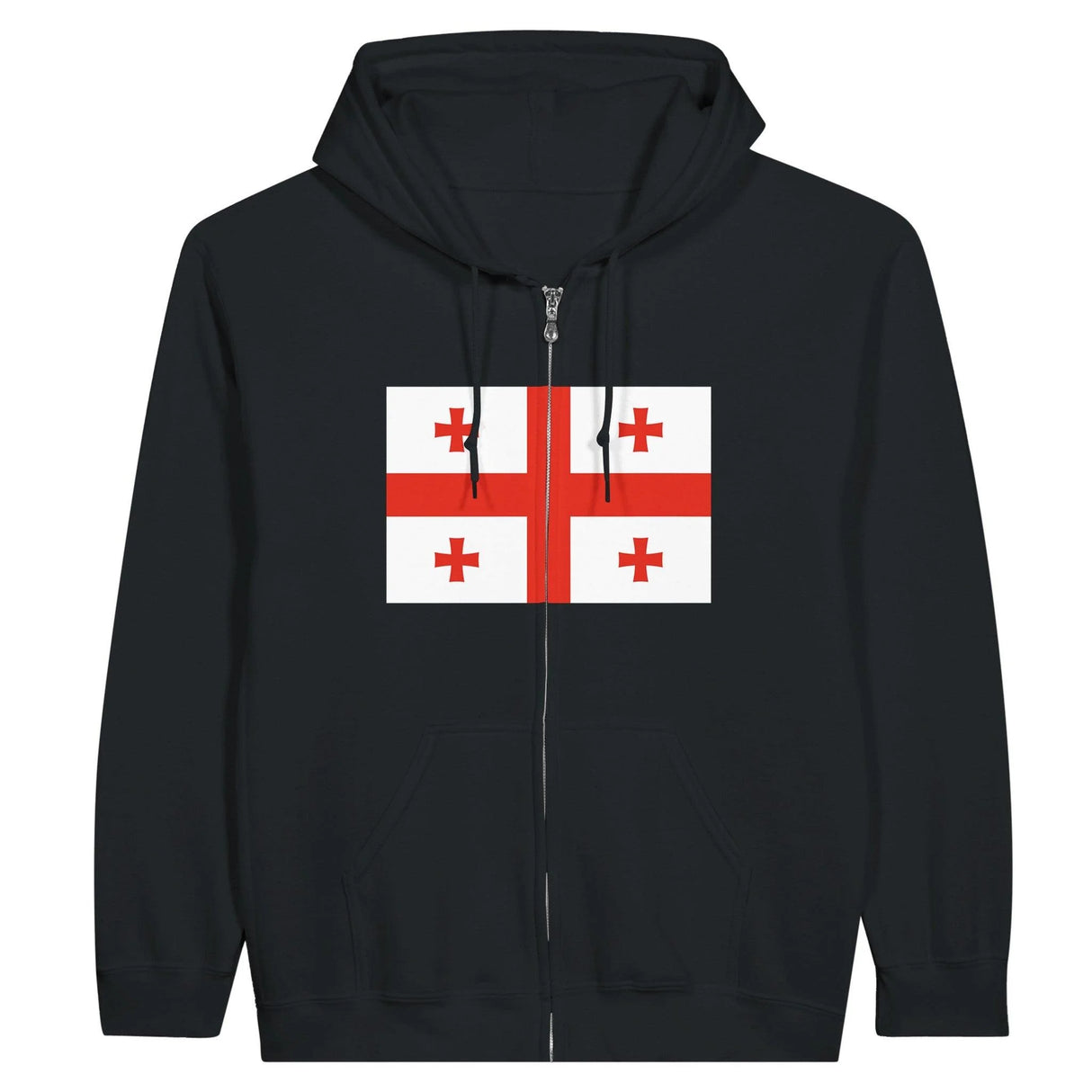 Sweat à capuche géorgie coton mélangé broderie drapeau