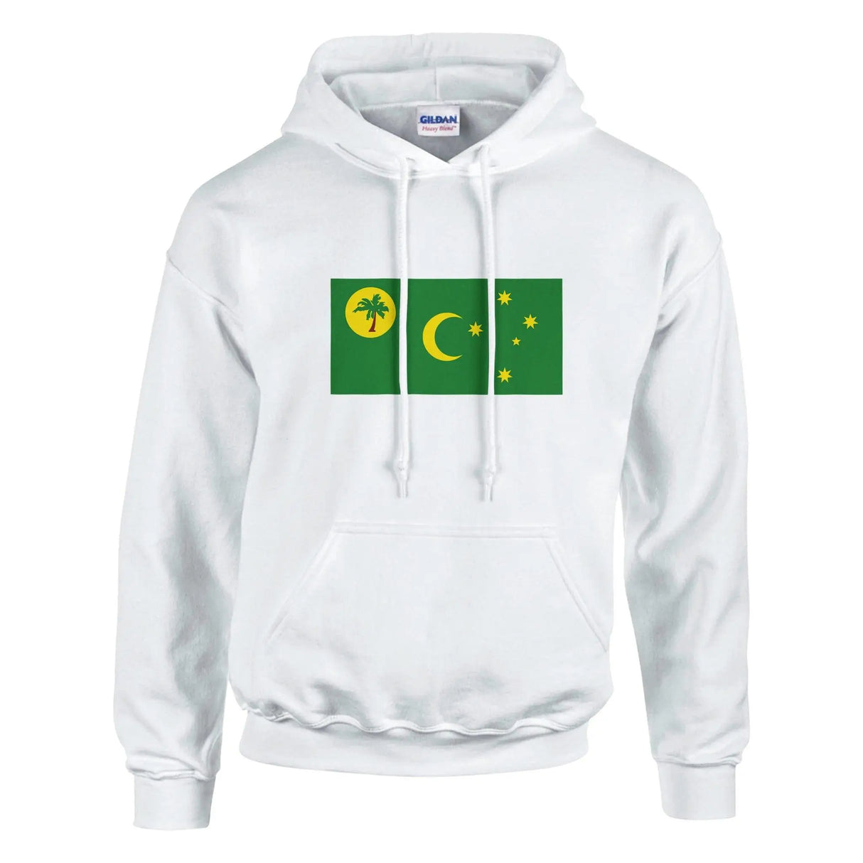 Sweat à capuche îles cocos coton mélangé broderie