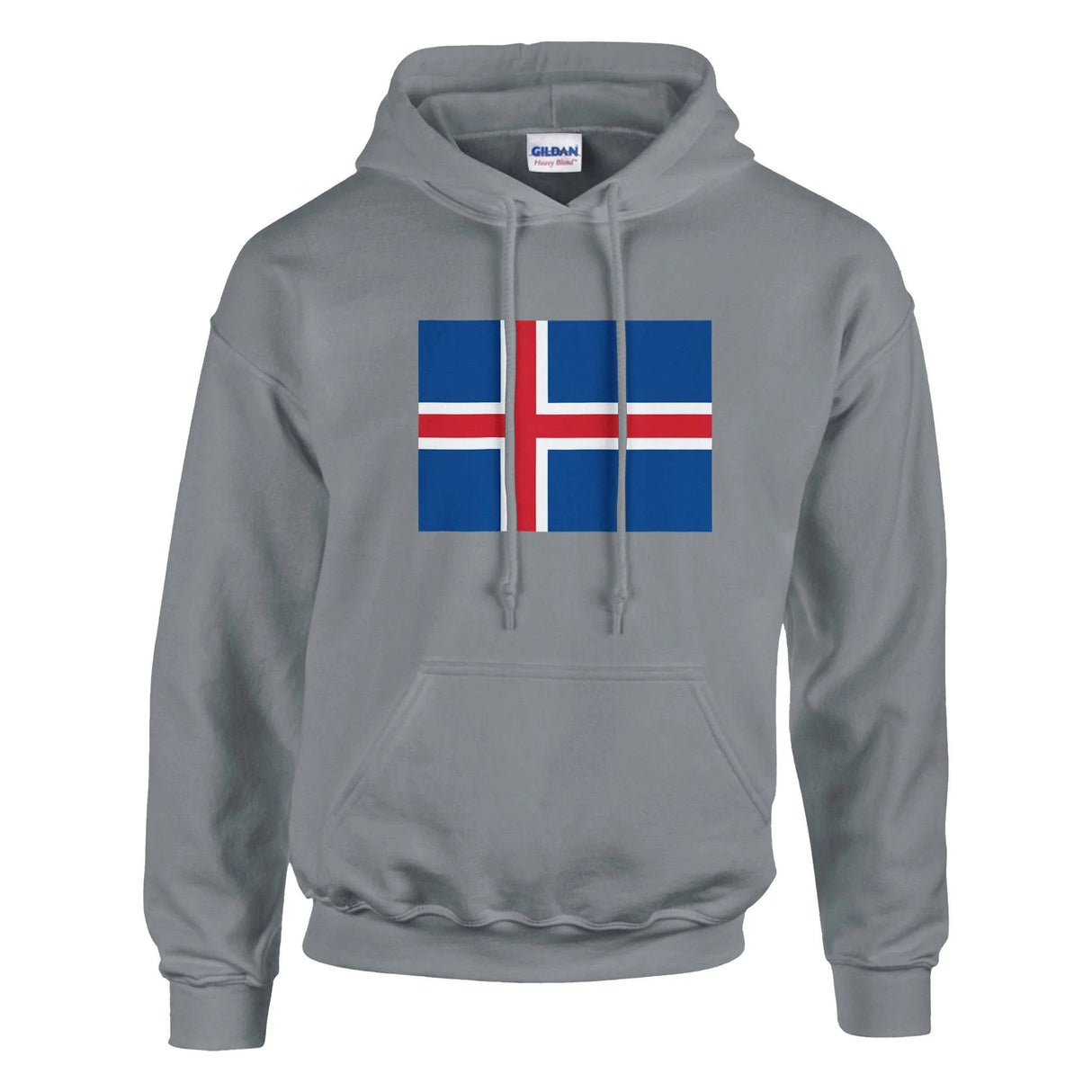 Sweat à capuche islande coton mélangé broderie couleur
