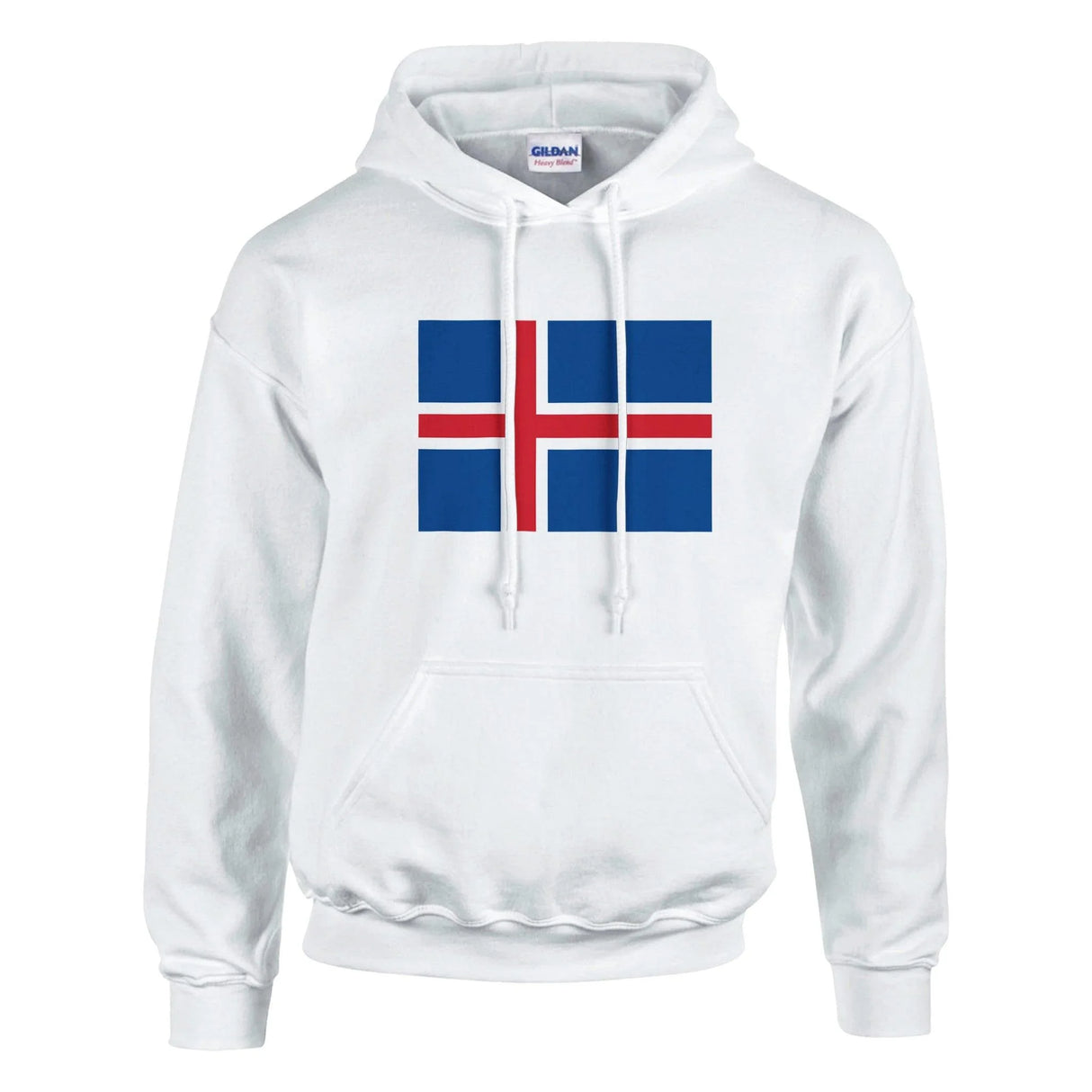 Sweat à capuche islande coton mélangé broderie couleur