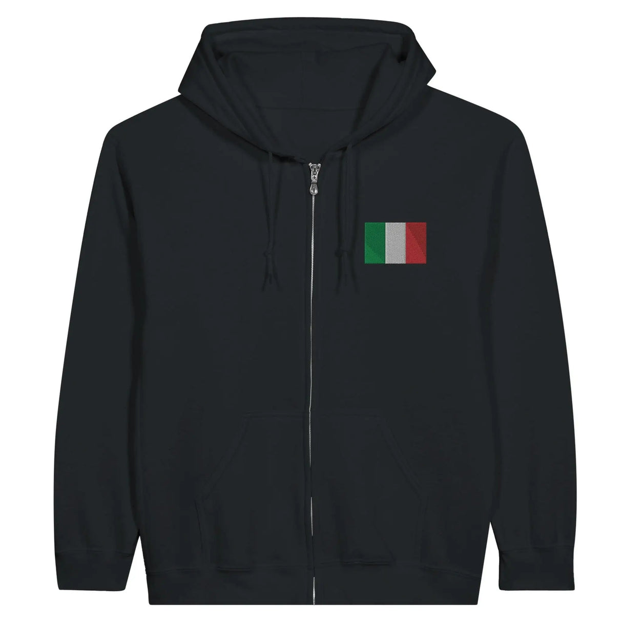 Sweat à capuche italie broderie couleur coton mélangé