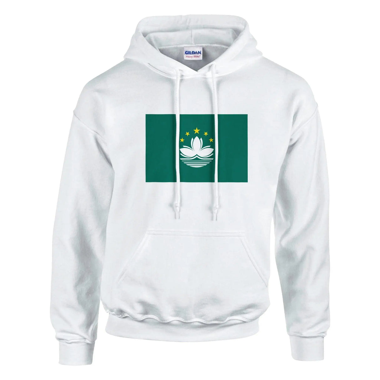 Sweat à capuche macao coton mélangé motif brodé