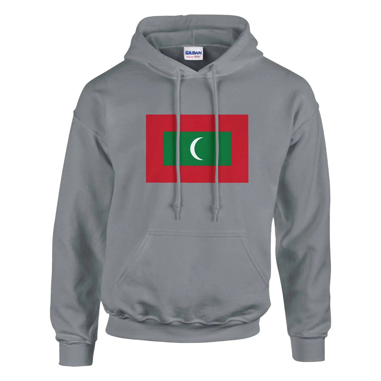 Sweat à capuche maldives coton mélangé broderie couleur