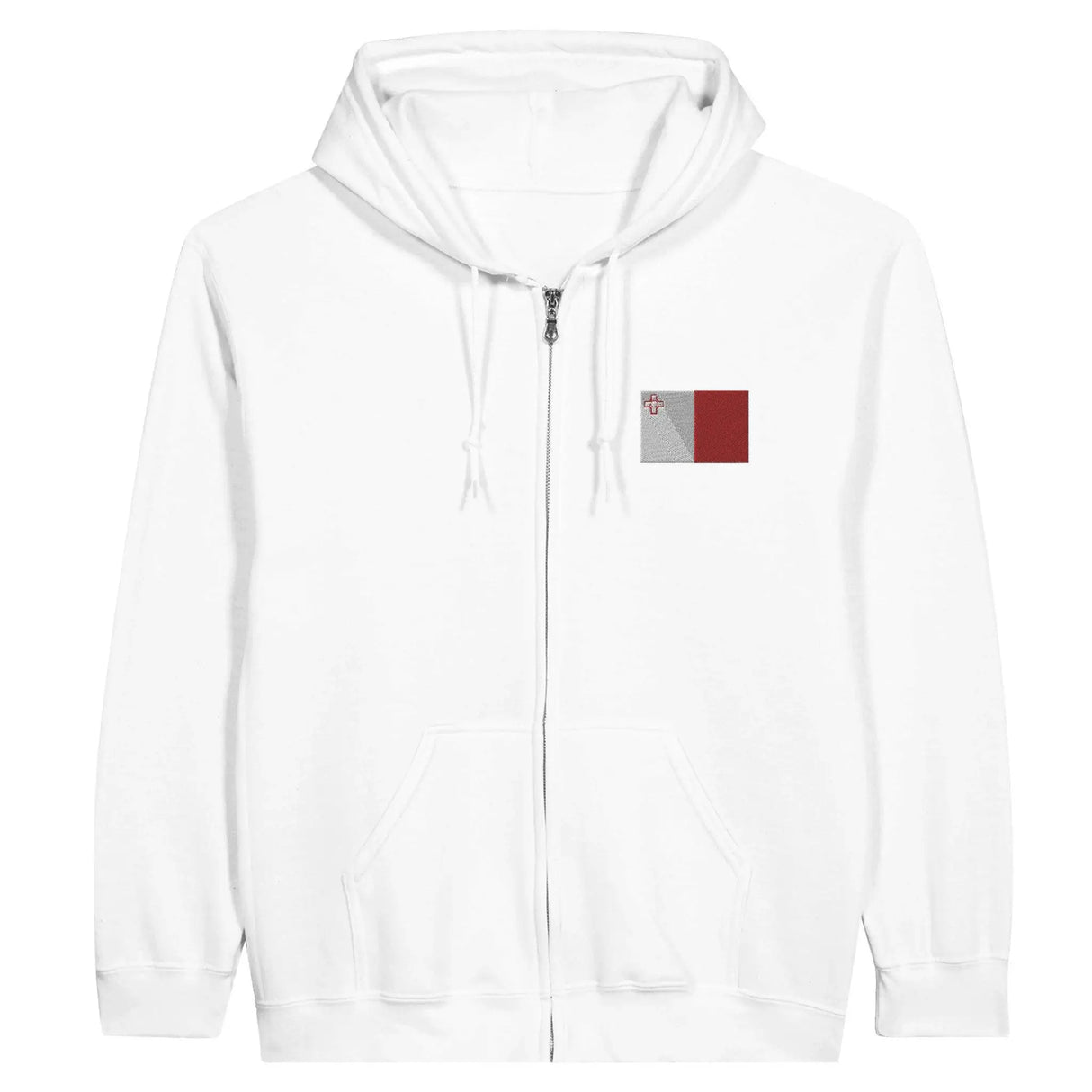 Sweat à capuche malte coton mélangé broderie couleur