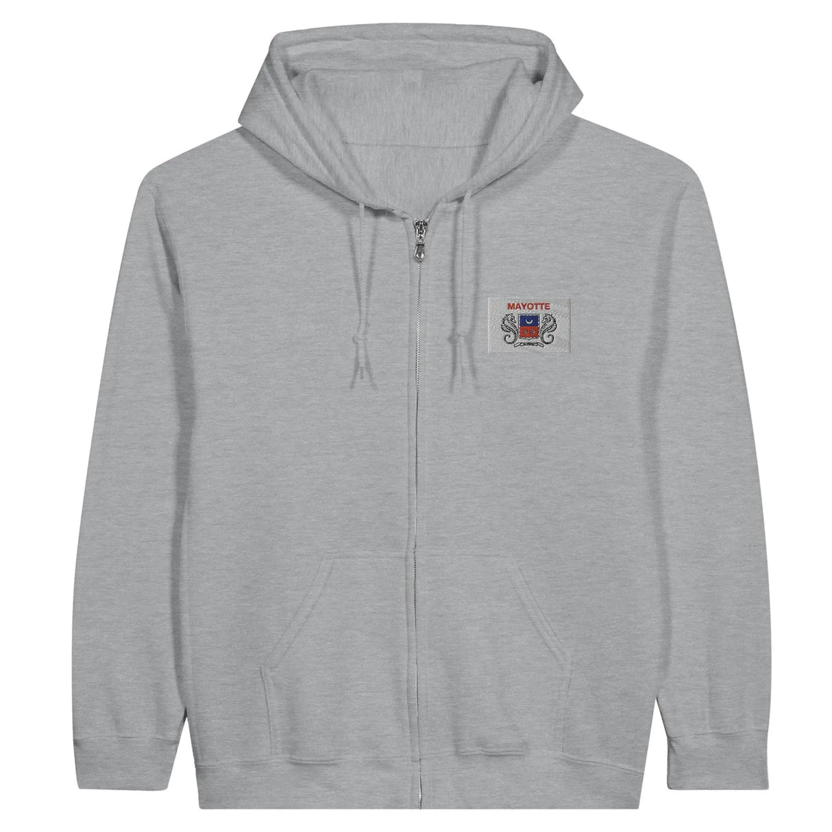 Sweat à capuche mayotte coton mélangé broderie couleur