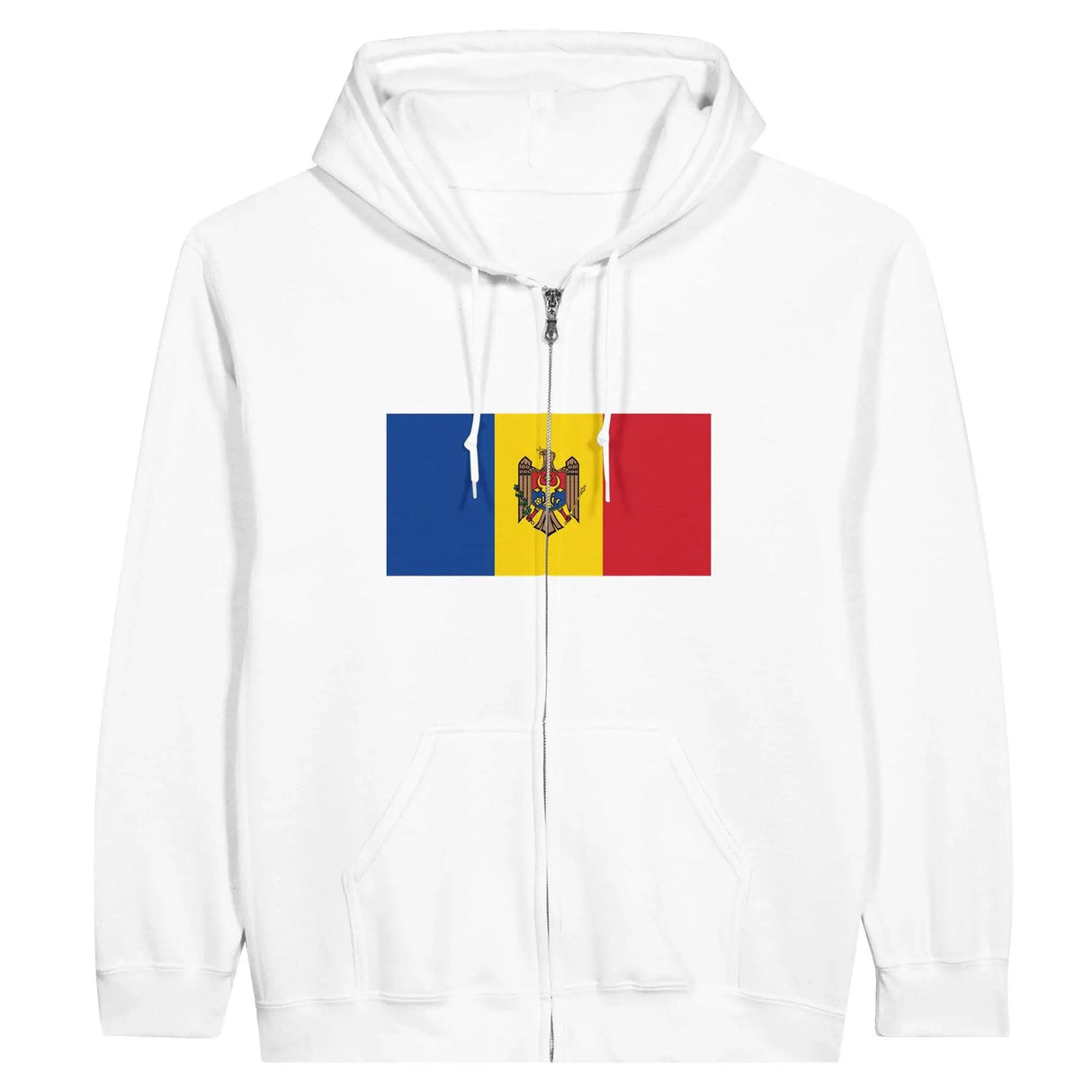 Sweat à capuche moldavie coton mélangé fermeture éclair