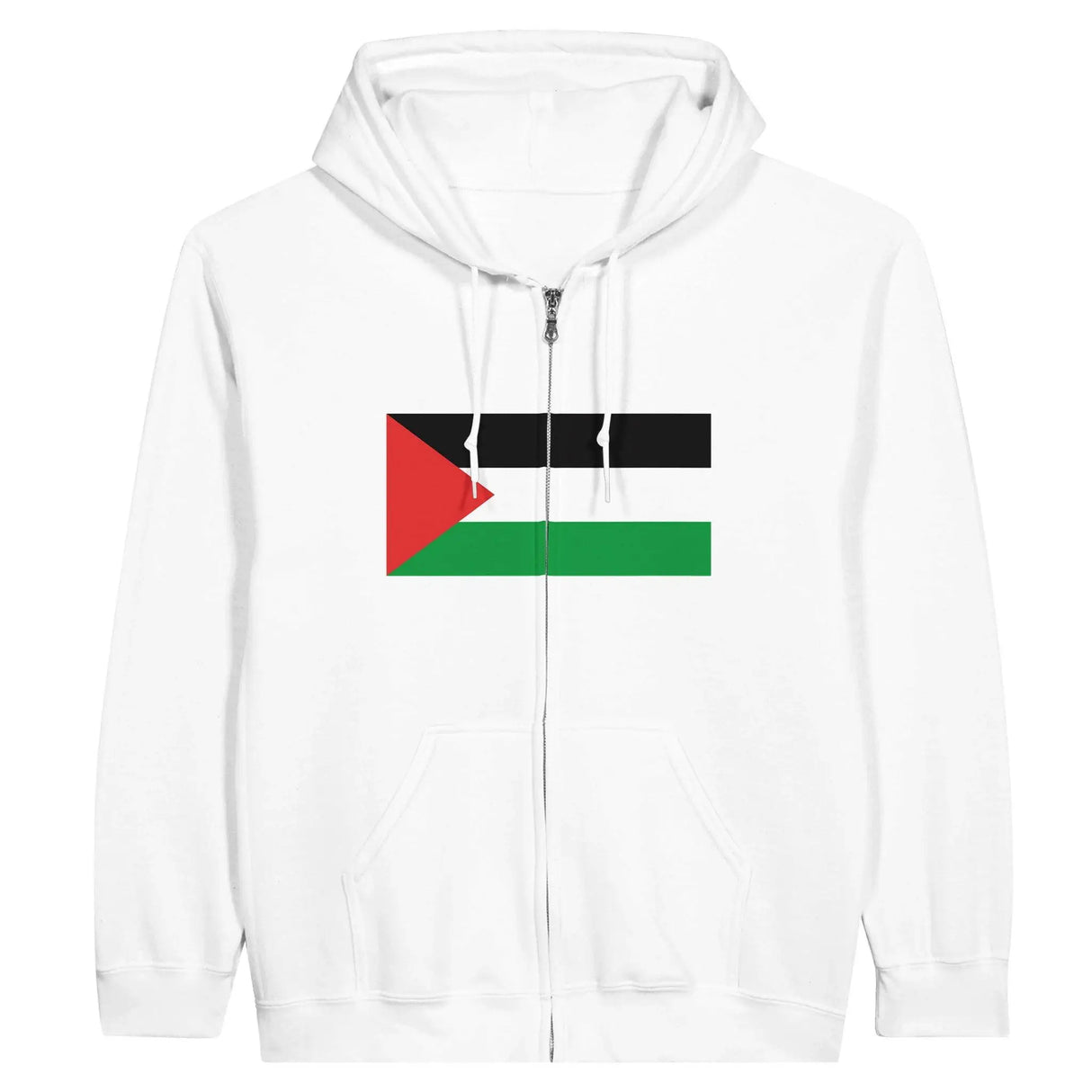 Sweat à capuche palestine coton mélangé fermeture éclair