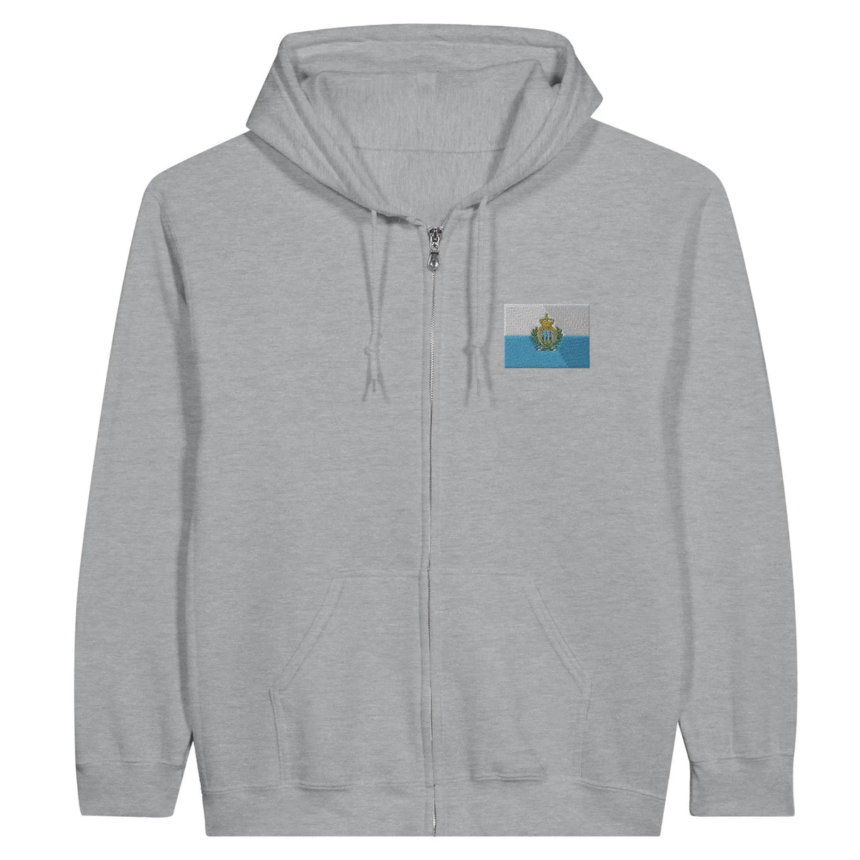 Sweat à capuche saint-marin coton mélangé broderie couleur