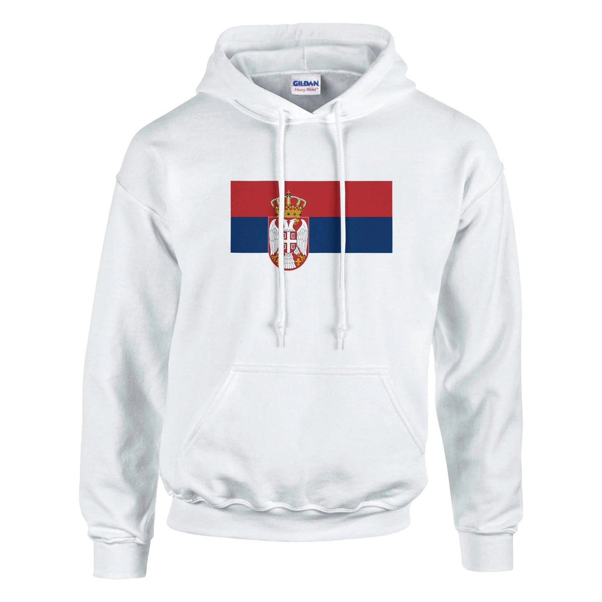 Sweat à capuche serbie coton mélangé brodé couleur