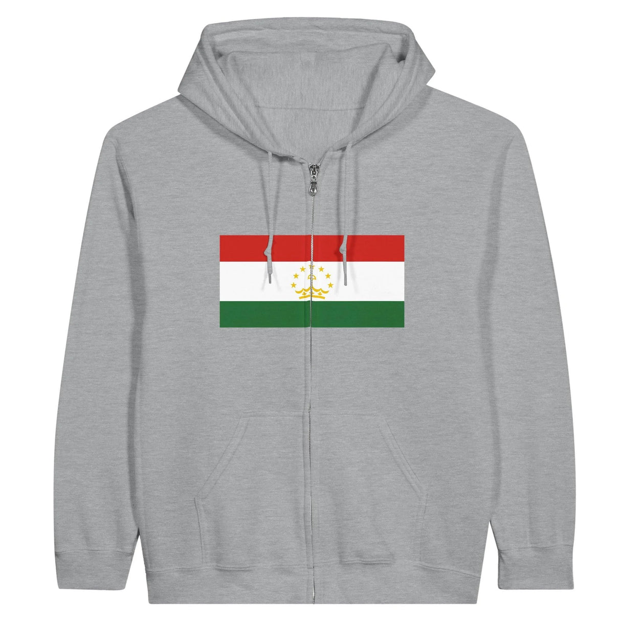 Sweat à capuche tadjikistan coton mélangé broderie zip