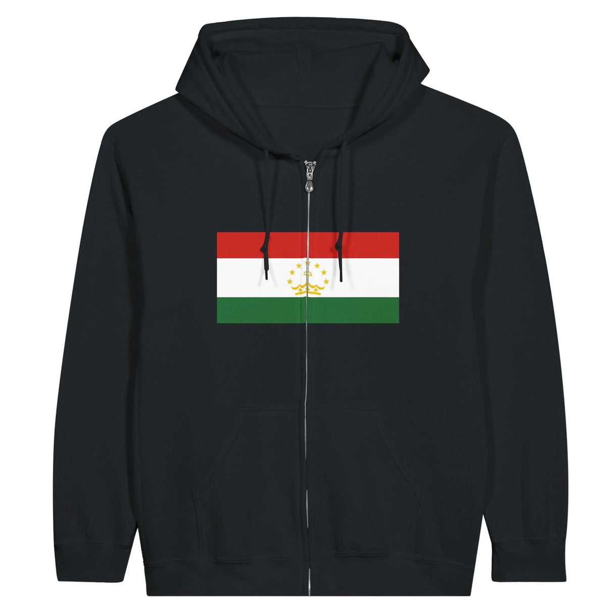 Sweat à capuche tadjikistan coton mélangé broderie zip